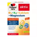 Таблетки с двойным сердцем активный D3+K2+кальций + магний