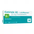 Cetirizin 10 - 1A Pharma Filmtabletten, таблетки с пленкой